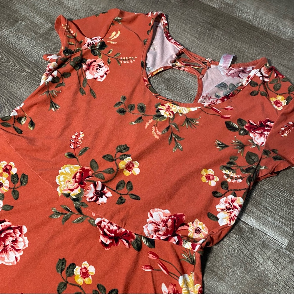 No Boundaries XL Floral Swing Dress – Autumn Rose Garden
